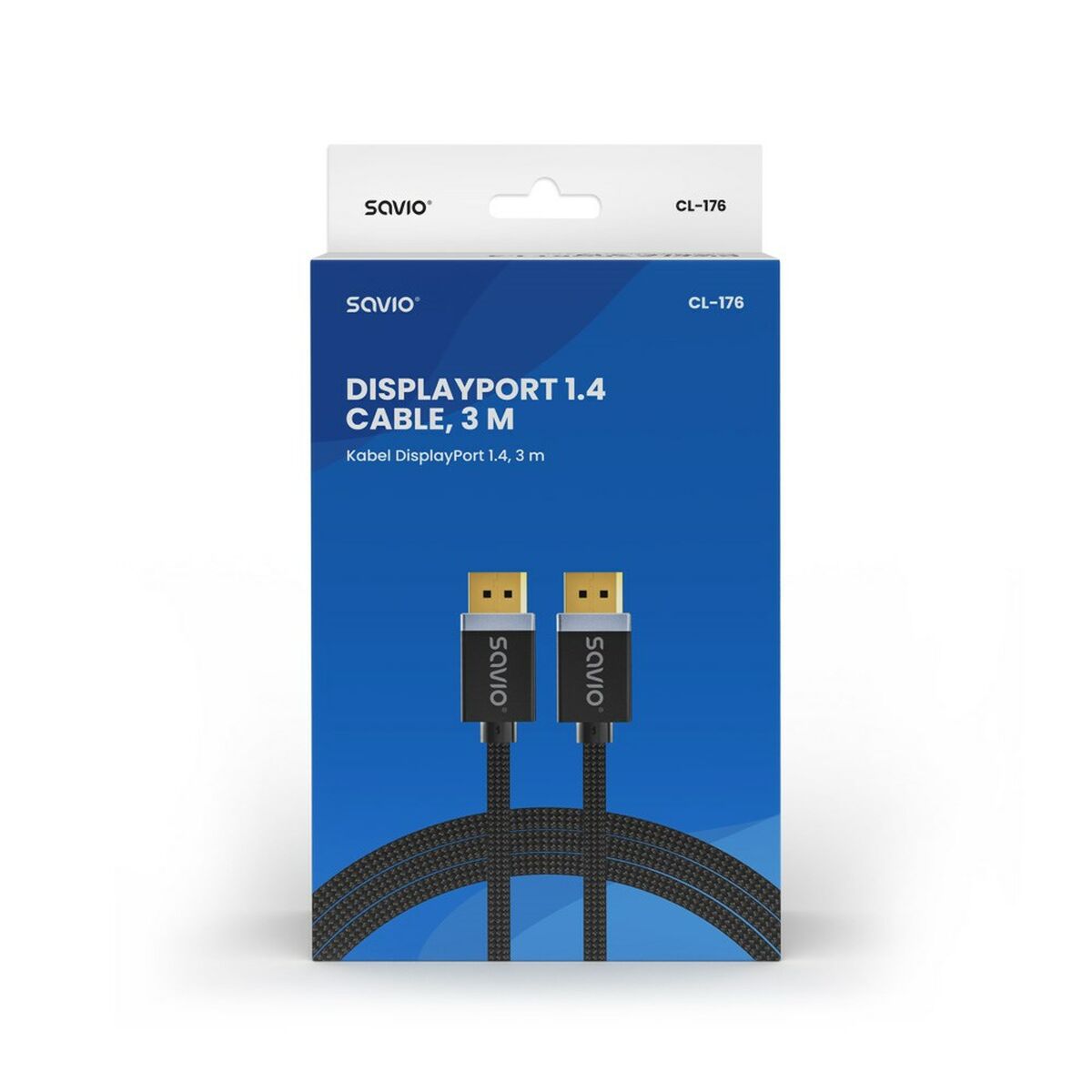 DisplayPort Cable Savio CL-176 Black 3 m DisplayPort Cable Savio CL-176 Black 3 m
