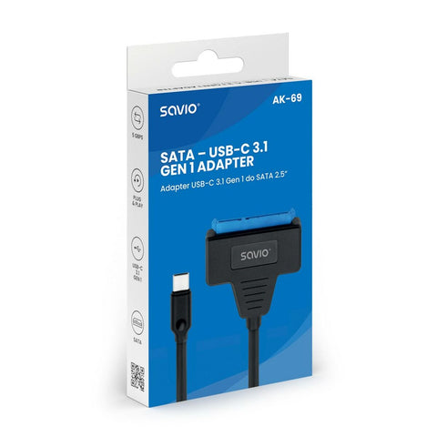 USB to SATA Hard Disk Adaptor Savio AK-69 25 cm USB to SATA Hard Disk Adaptor Savio AK-69 25 cm