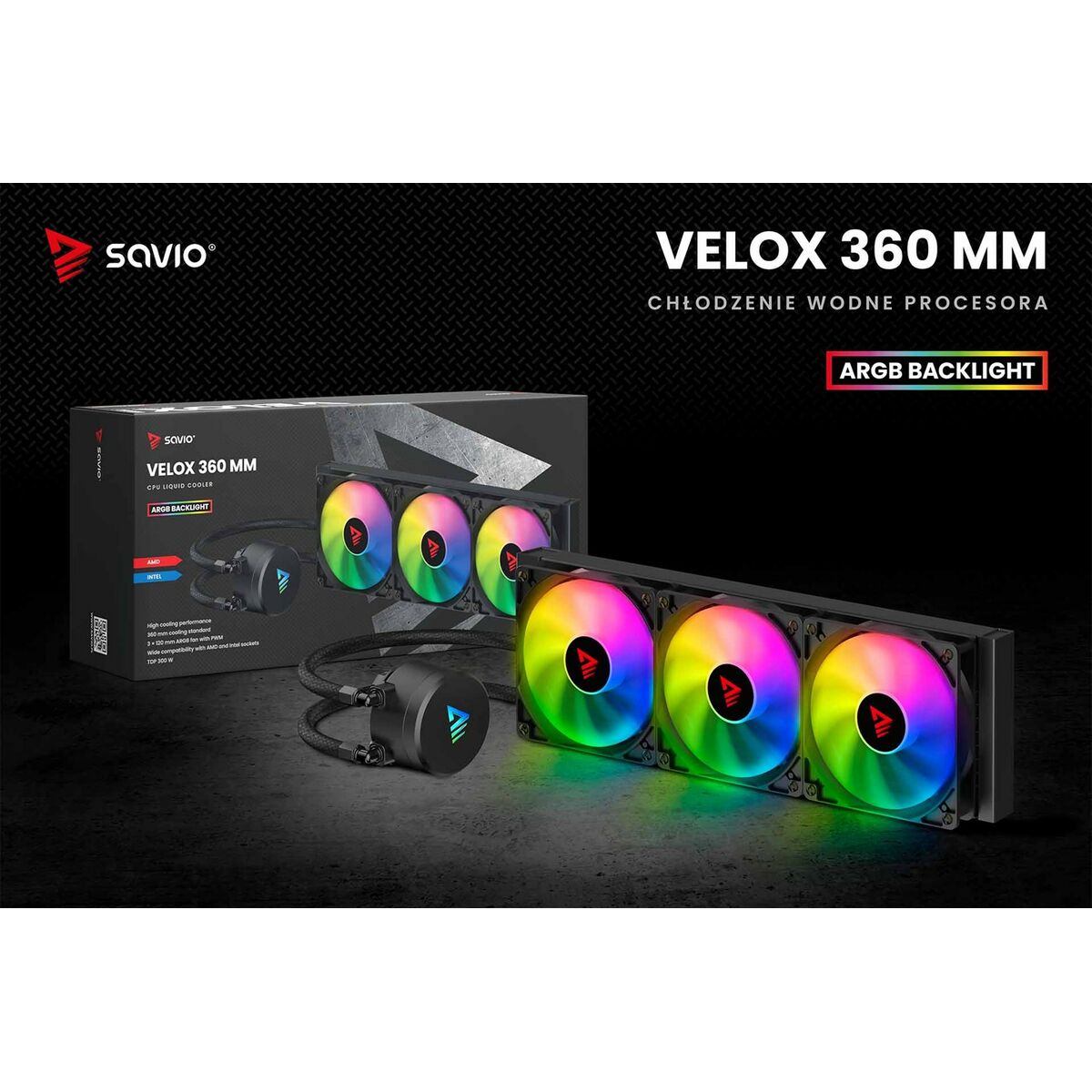 Liquid Refrigeration Kit Savio VELOX 360 MM Liquid Refrigeration Kit Savio VELOX 360 MM