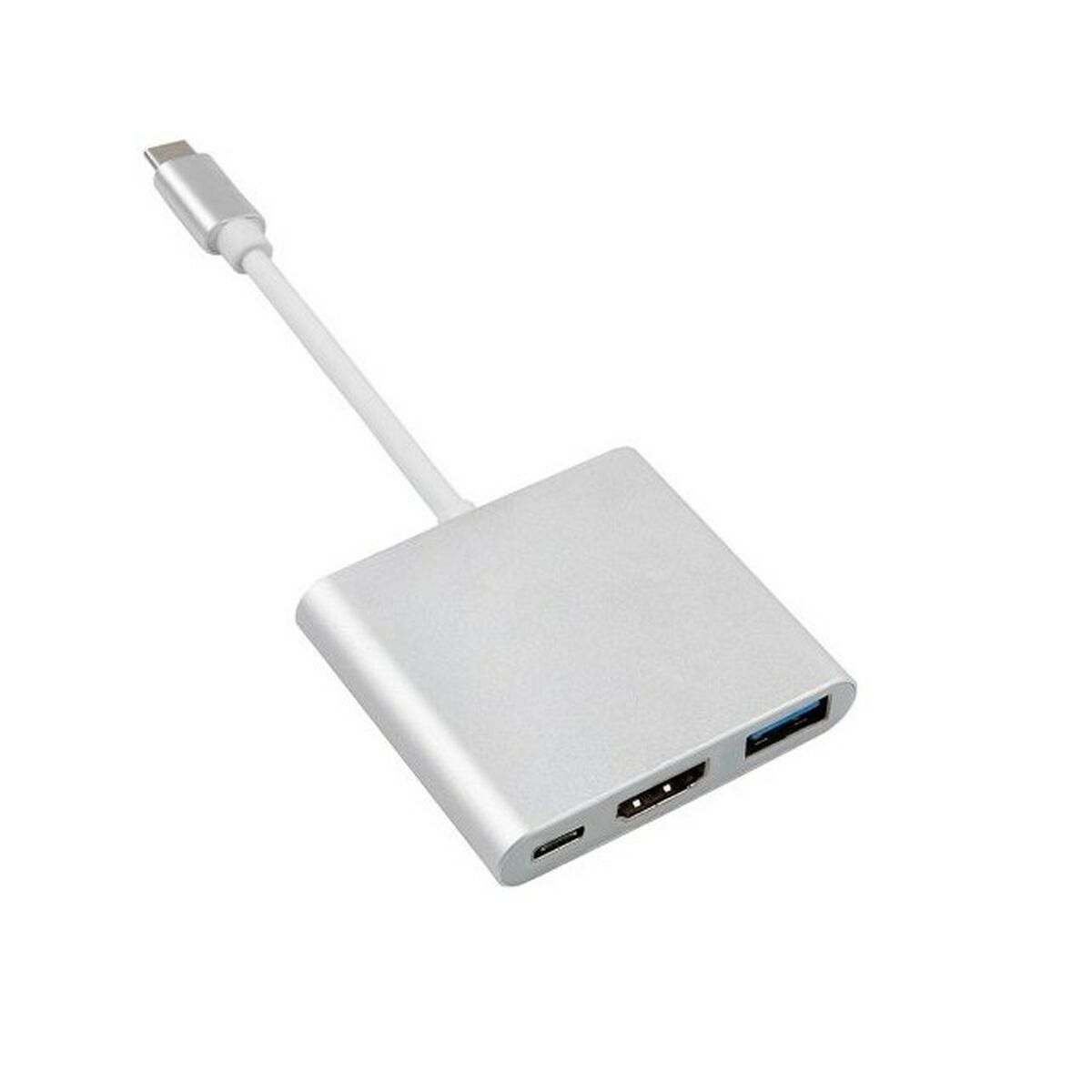 3-Port USB-C Hub MacLean MCTV-840 Silver 3-Port USB-C Hub MacLean MCTV-840 Silver