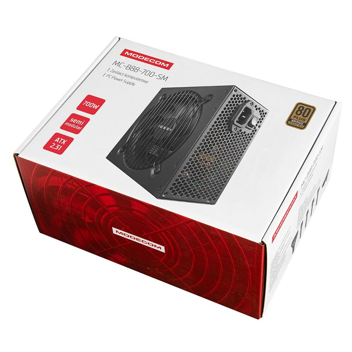 Power supply Modecom ZAS-MC-B88-700-ATX-SM ATX 700 W 80 Plus Bronze Power supply Modecom ZAS-MC-B88-700-ATX-SM ATX 700 W 80 Plus Bronze