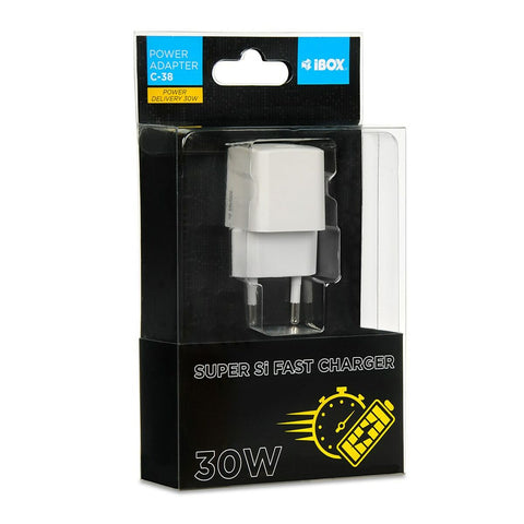 Wall Charger Ibox iBOX C-38W White 30 W Wall Charger Ibox iBOX C-38W White 30 W