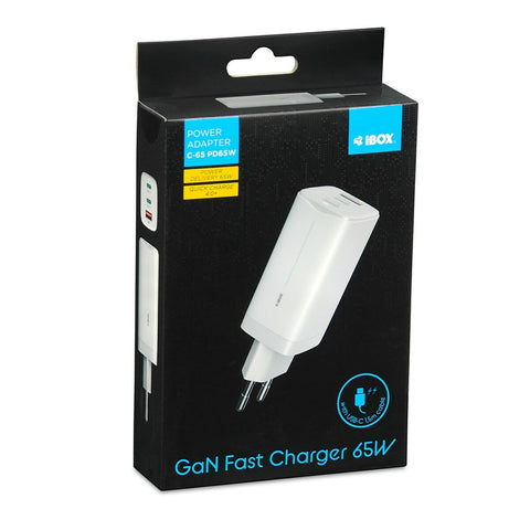 Wall Charger Ibox ILUC65W White 65 W Wall Charger Ibox ILUC65W White 65 W