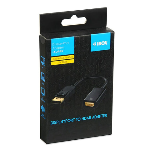 DisplayPort to HDMI Adapter Ibox IADP4K Black DisplayPort to HDMI Adapter Ibox IADP4K Black