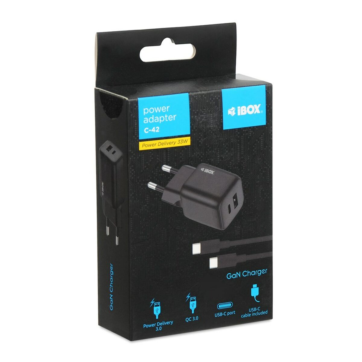 Wall Charger Ibox ILUC42B Black 33 W (1 Unit) Wall Charger Ibox ILUC42B Black 33 W (1 Unit)
