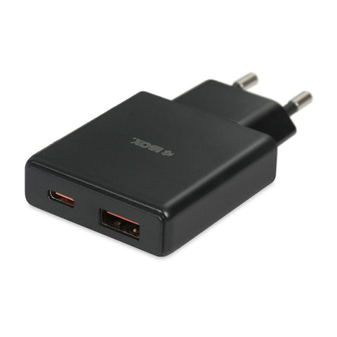 Wall Charger Ibox ILUC43B Black 30 W (1 Unit) Wall Charger Ibox ILUC43B Black 30 W (1 Unit)