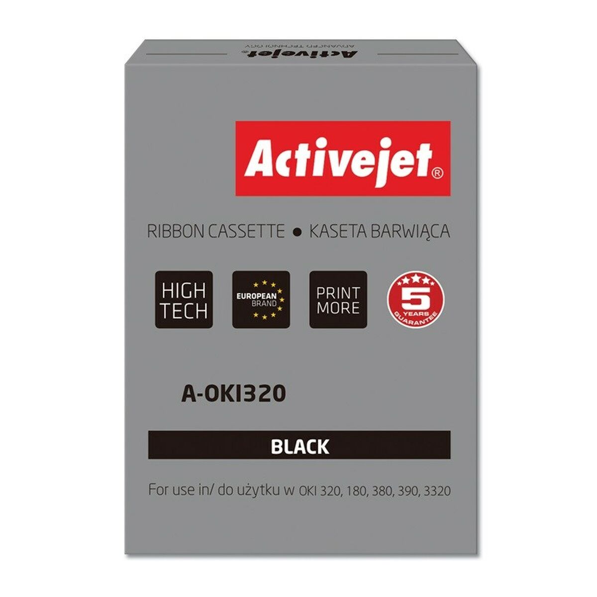 Original Dot Matrix Tape Activejet A-OKI320 Black Original Dot Matrix Tape Activejet A-OKI320 Black