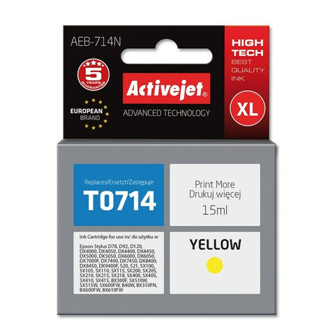 Original Ink Cartridge Activejet AE-801N Yellow Original Ink Cartridge Activejet AE-801N Yellow