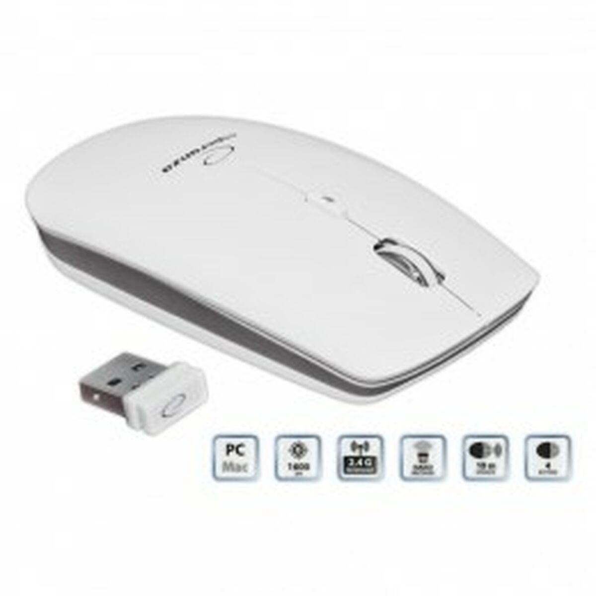 Wireless Mouse Esperanza EM120W Grey White/Grey Wireless Mouse Esperanza EM120W Grey White/Grey