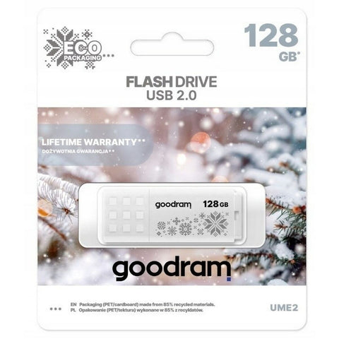 USB stick GoodRam UME2-1280W0R11-WI White 128 GB USB stick GoodRam UME2-1280W0R11-WI White 128 GB