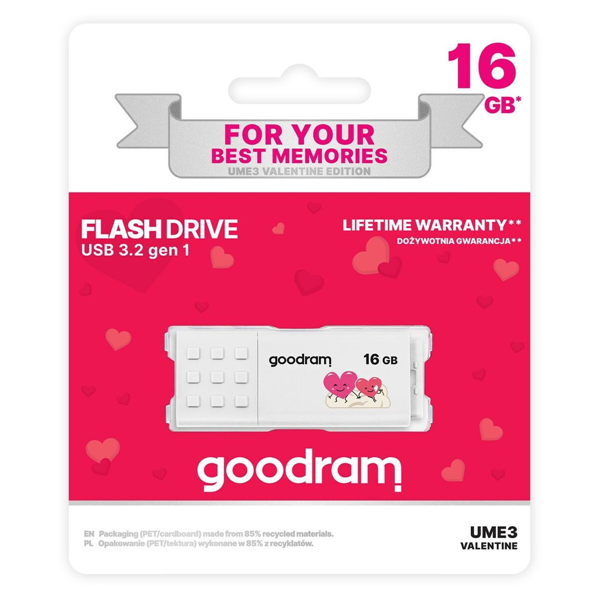 USB stick GoodRam UME3-0160W0R11-V White 16 GB USB stick GoodRam UME3-0160W0R11-V White 16 GB