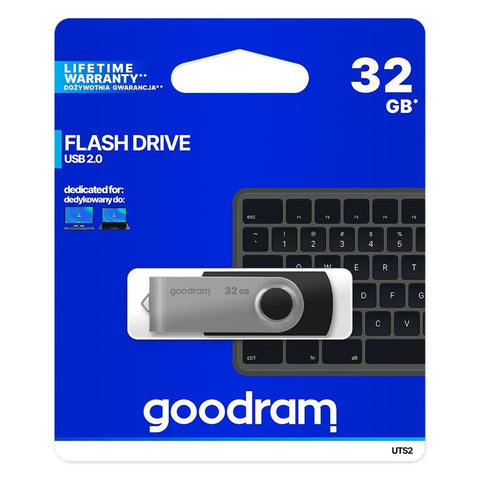 USB stick GoodRam UTS2 Black Silver 32 GB 5 MB/s-20 MB/s (1 Unit) USB stick GoodRam UTS2 Black Silver 32 GB 5 MB/s-20 MB/s (1 Unit)