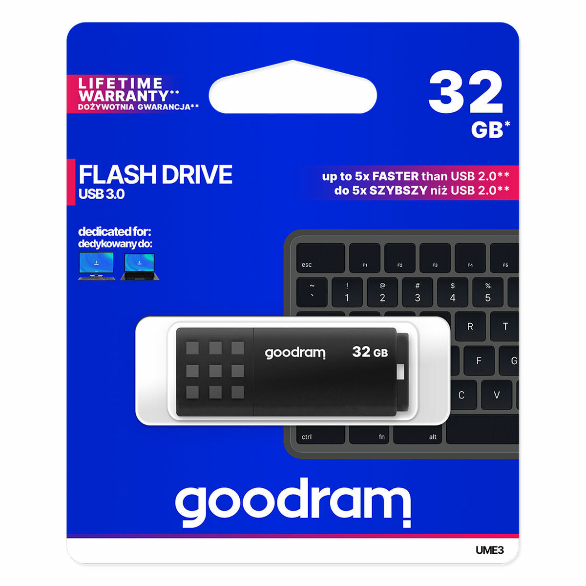 USB stick GoodRam UME3 Black 32 GB (1 Unit) USB stick GoodRam UME3 Black 32 GB (1 Unit)