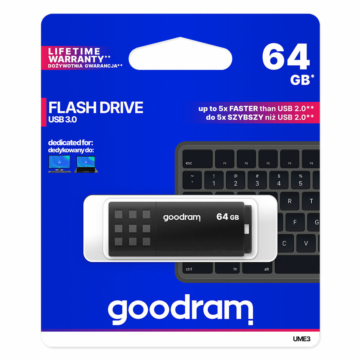 USB stick GoodRam UME3 Black 64 GB USB stick GoodRam UME3 Black 64 GB