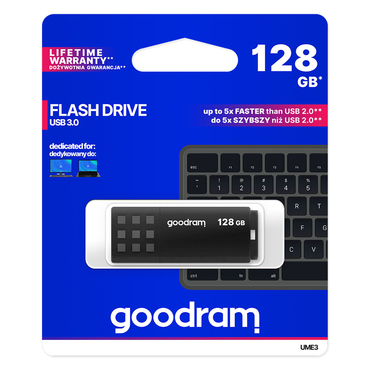 USB stick GoodRam UME3 Black 128 GB (1 Unit) USB stick GoodRam UME3 Black 128 GB (1 Unit)