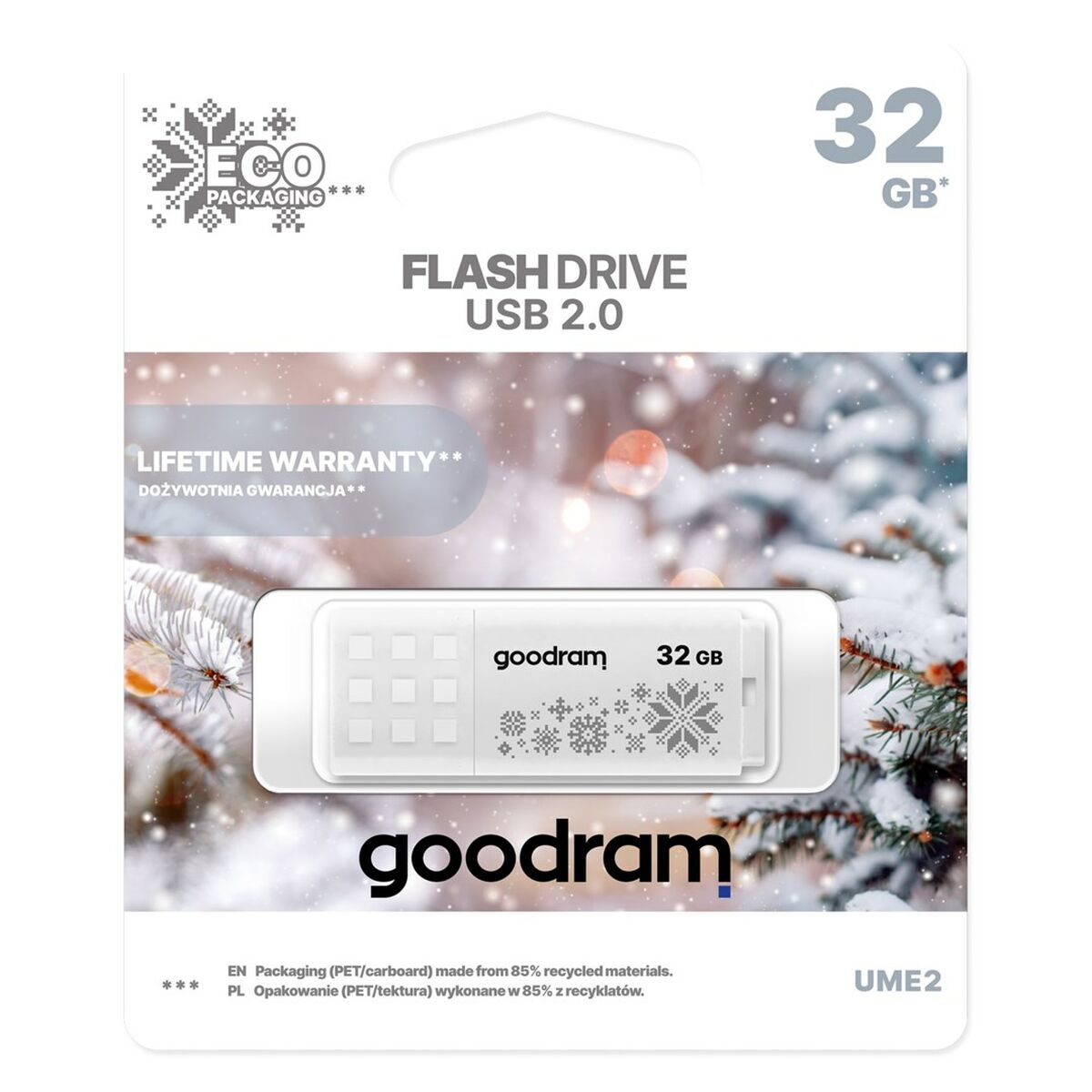 USB stick GoodRam UME2-0320W0R11-WI White 32 GB USB stick GoodRam UME2-0320W0R11-WI White 32 GB