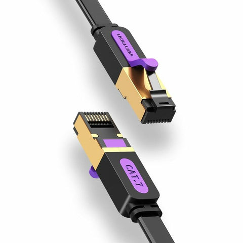 FTP Category 7 Rigid Network Cable Vention ICABK Black 8 m FTP Category 7 Rigid Network Cable Vention ICABK Black 8 m