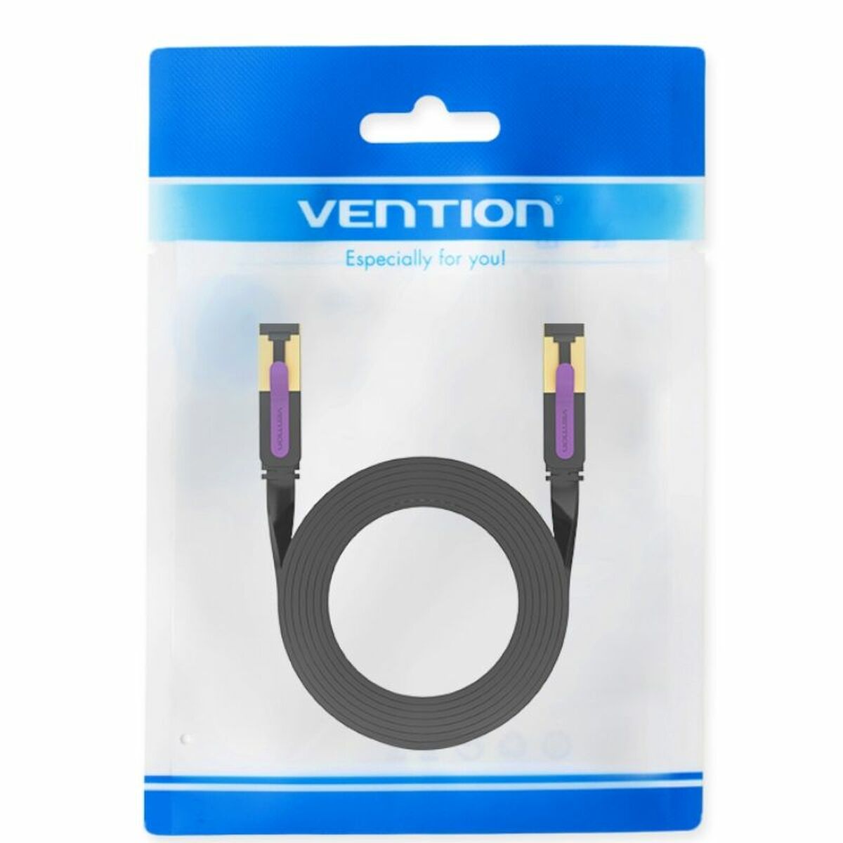 FTP Category 7 Rigid Network Cable Vention ICABK Black 8 m FTP Category 7 Rigid Network Cable Vention ICABK Black 8 m