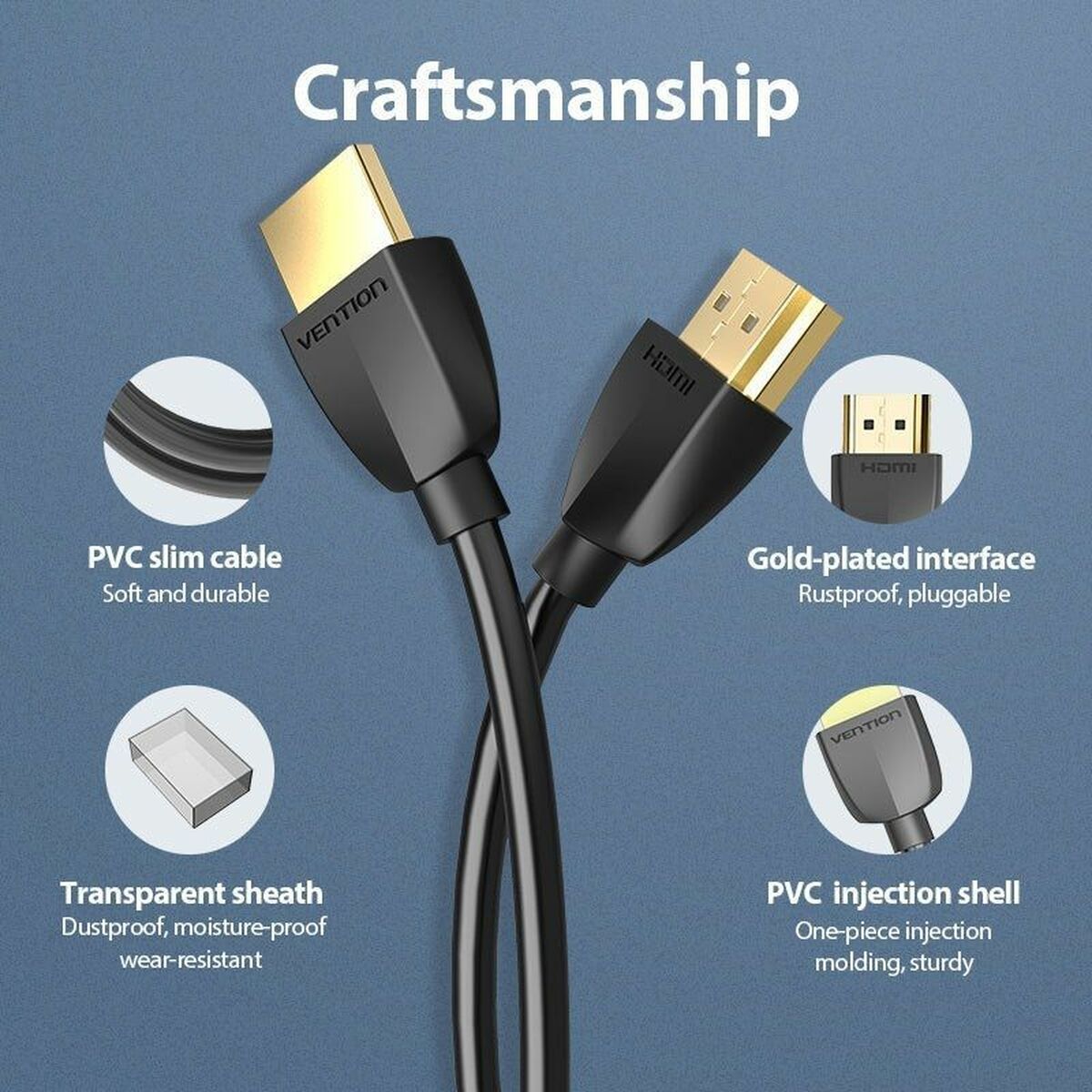 HDMI Cable Vention AAIBI 3 m Black HDMI Cable Vention AAIBI 3 m Black