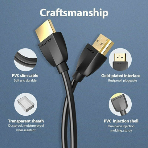 HDMI Cable Vention AAIBI 3 m Black HDMI Cable Vention AAIBI 3 m Black