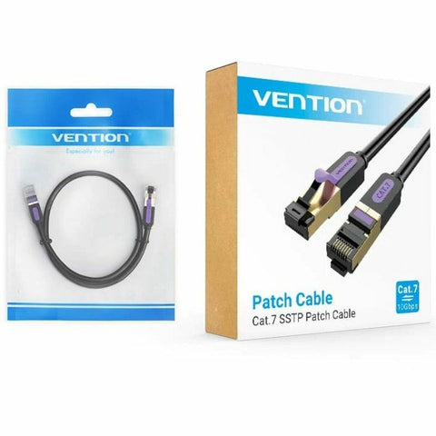FTP Category 7 Rigid Network Cable Vention ICDBJ Black 5 m FTP Category 7 Rigid Network Cable Vention ICDBJ Black 5 m