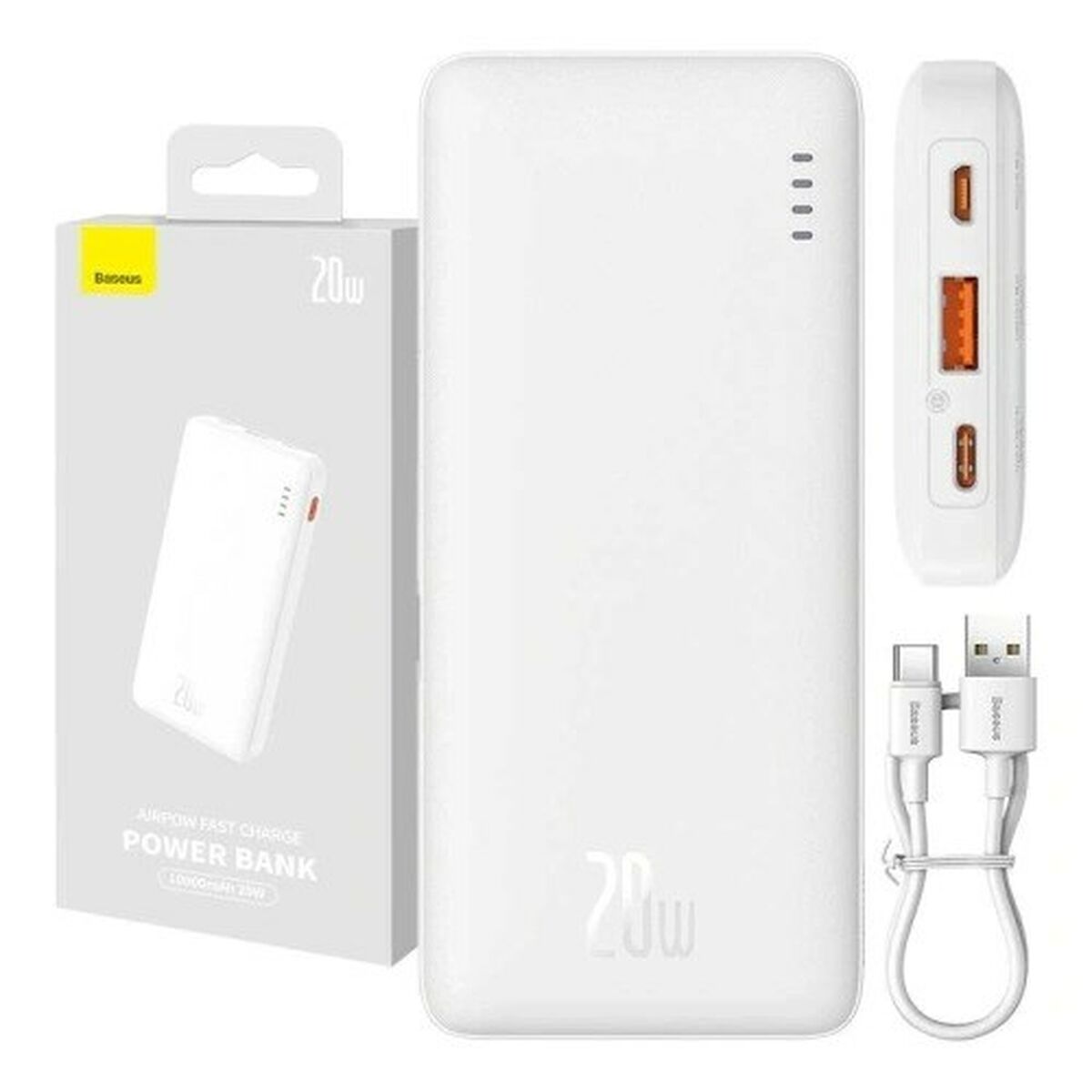 Powerbank Baseus PPQD090002 White 10000 mAh Powerbank Baseus PPQD090002 White 10000 mAh