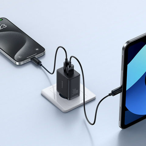 Wall Charger Baseus P10111404113-00 Black 30 W Wall Charger Baseus P10111404113-00 Black 30 W