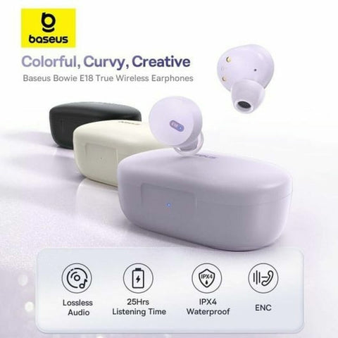 Headphones with Microphone Baseus A00023800223-00 White Headphones with Microphone Baseus A00023800223-00 White