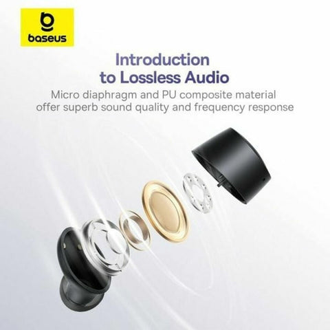 Headphones with Microphone Baseus A00023800223-00 White Headphones with Microphone Baseus A00023800223-00 White