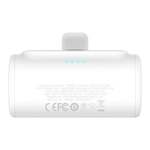 Powerbank Baseus P10068306213-00 White 5000 mAh Powerbank Baseus P10068306213-00 White 5000 mAh