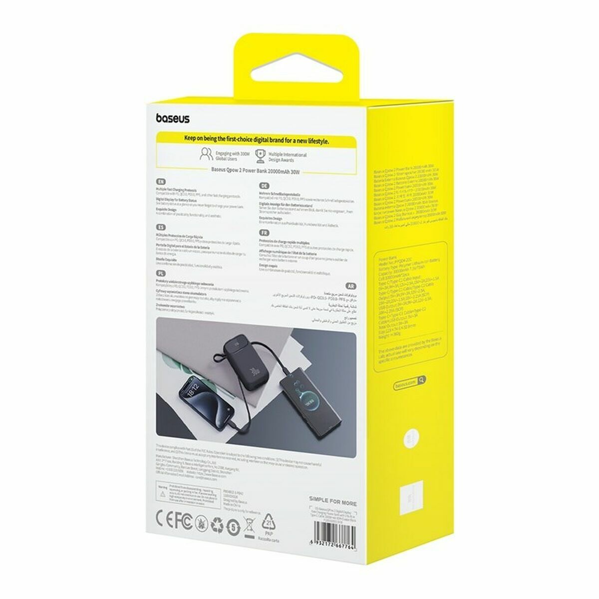 Powerbank Baseus P10055009113-00 Black 20000 mAh Powerbank Baseus P10055009113-00 Black 20000 mAh