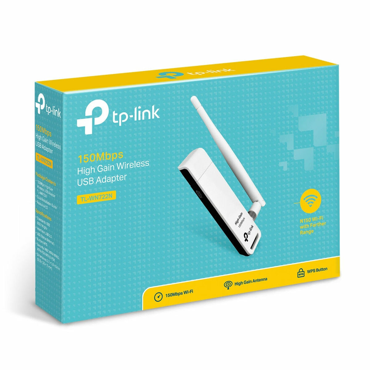 Network Adaptor TP-Link TL-WN722N 150 Mbps Network Adaptor TP-Link TL-WN722N 150 Mbps
