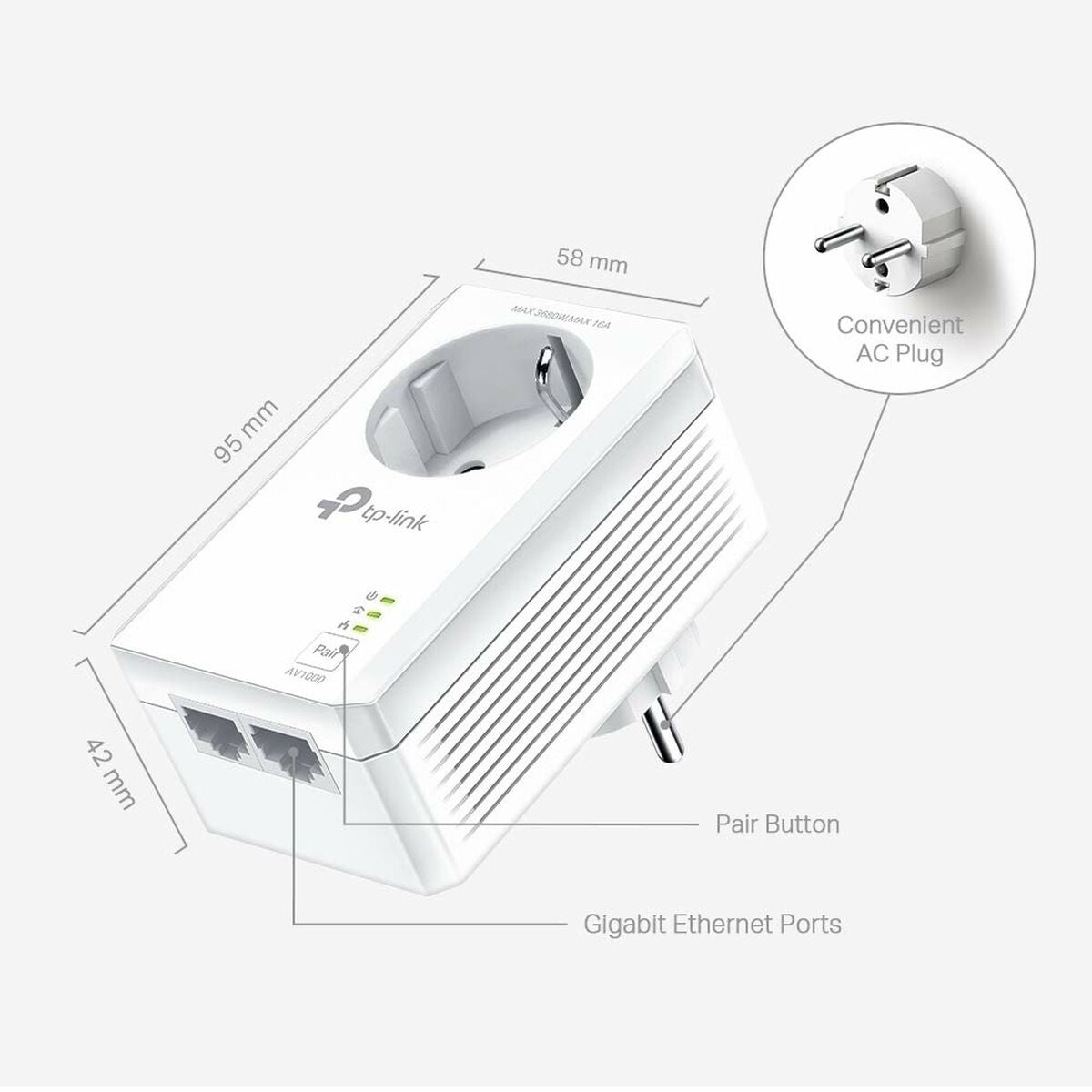 Power Line TP-Link TL-PA7027P KIT Power Line TP-Link TL-PA7027P KIT