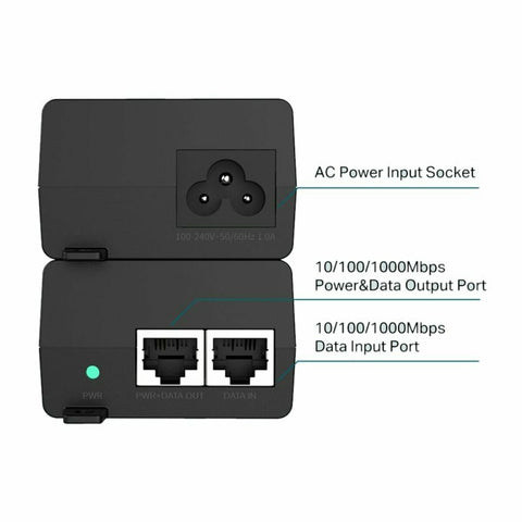 PoE Injector TP-Link TL-POE160S Black PoE Injector TP-Link TL-POE160S Black