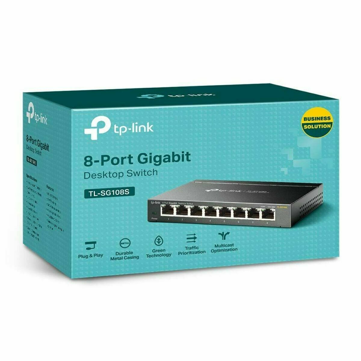 Switch TP-Link TL-SG108S RJ-45 x 8 Black Switch TP-Link TL-SG108S RJ-45 x 8 Black