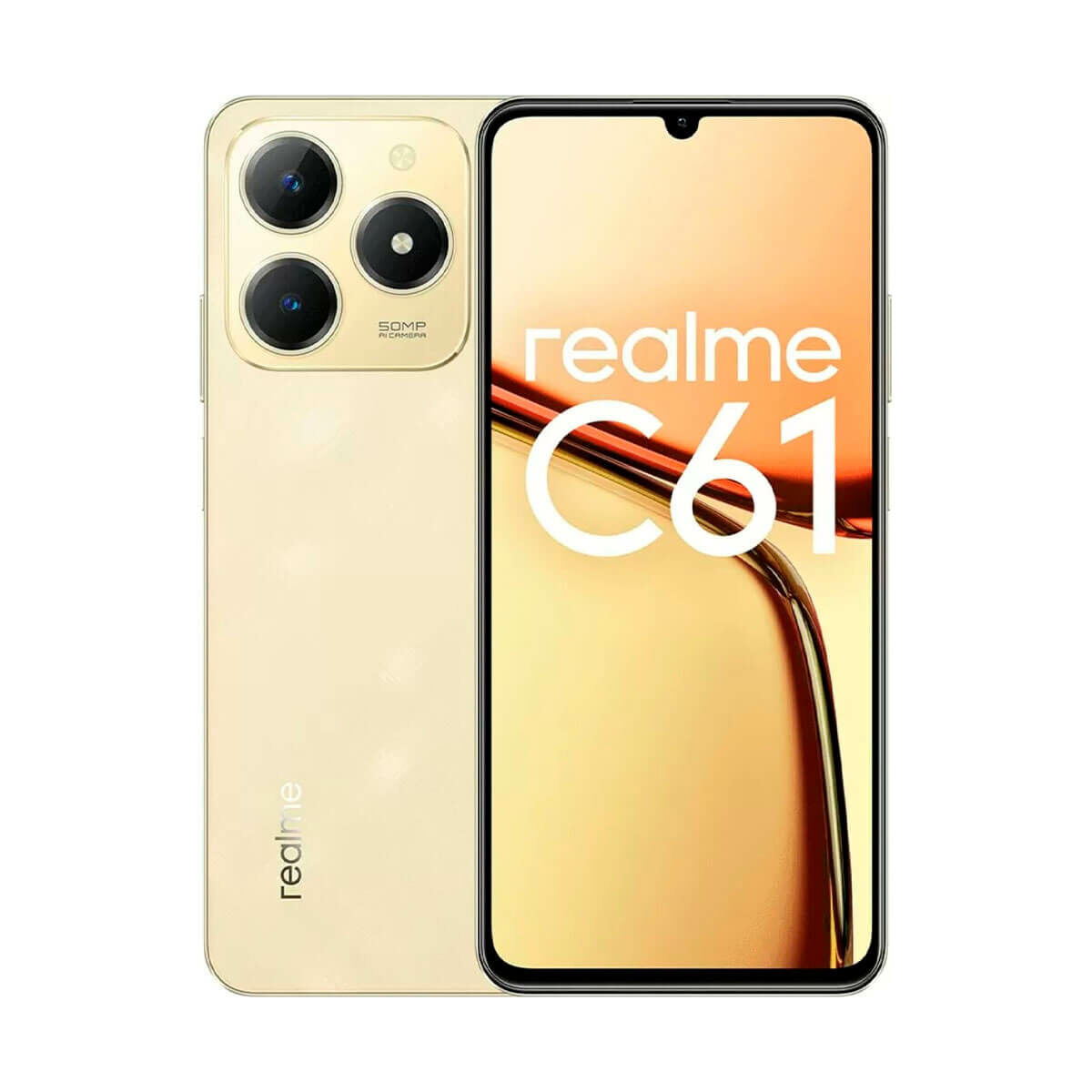 Smartphone Realme C61 6,74" Unisoc TigerT612 6 GB RAM 128 GB Golden Smartphone Realme C61 6,74" Unisoc TigerT612 6 GB RAM 128 GB Golden