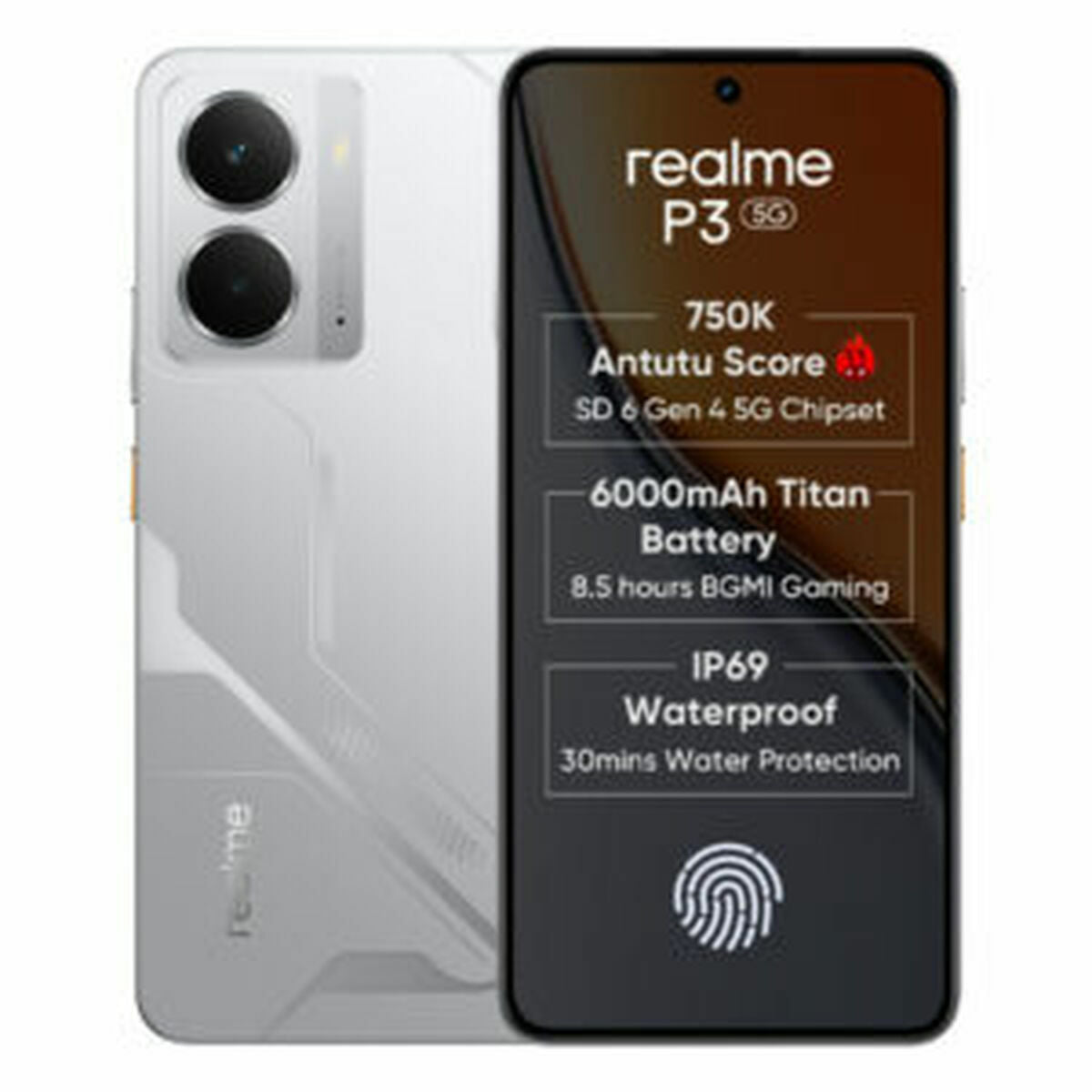 Smartphone Realme P3 256 GB Grey Smartphone Realme P3 256 GB Grey