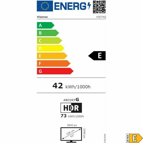 Smart TV Hisense 43E7NQ 4K Ultra HD 43" HDR QLED Smart TV Hisense 43E7NQ 4K Ultra HD 43" HDR QLED