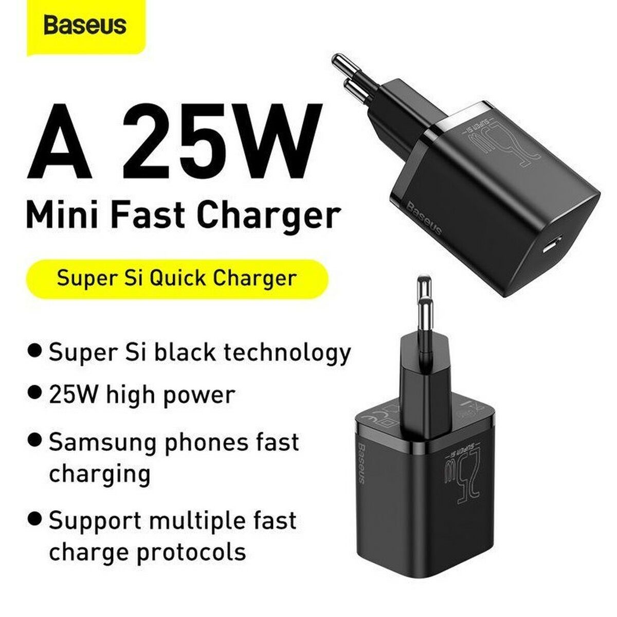Wall Charger Baseus TZCCSUP-L01 Black Wall Charger Baseus TZCCSUP-L01 Black