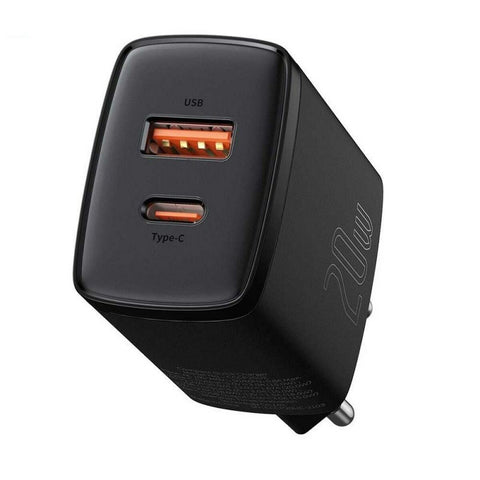 Wall Charger Baseus CCXJ-B01 Black 18 W 20 W (1 Unit) Wall Charger Baseus CCXJ-B01 Black 18 W 20 W (1 Unit)