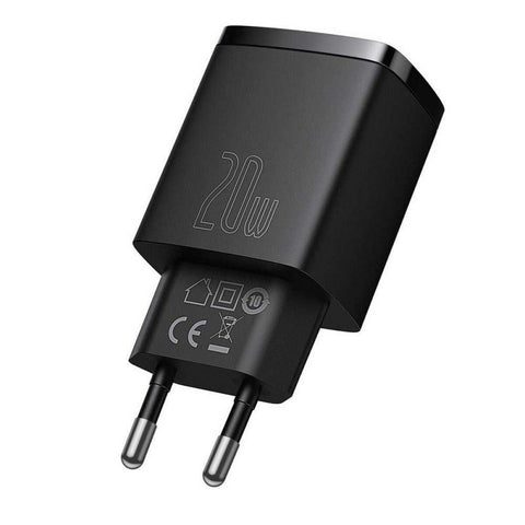Wall Charger Baseus CCXJ-B01 Black 18 W 20 W (1 Unit) Wall Charger Baseus CCXJ-B01 Black 18 W 20 W (1 Unit)