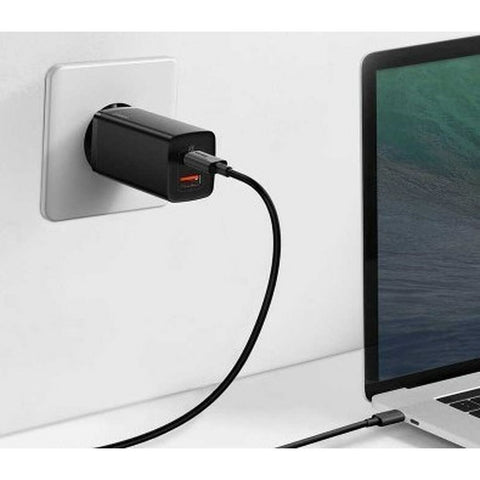 Wall Charger Baseus CCGAN2L-B01 Black 18 W 65 W 45 W Wall Charger Baseus CCGAN2L-B01 Black 18 W 65 W 45 W