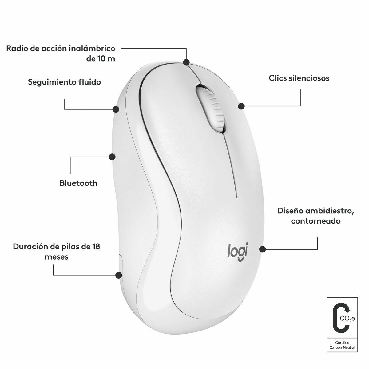 Mouse Logitech 910-007120 White Mouse Logitech 910-007120 White