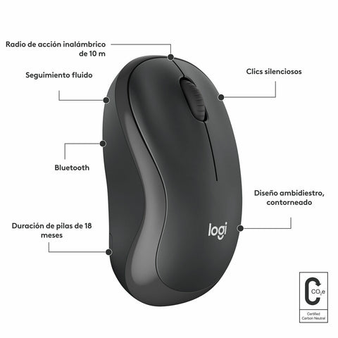 Wireless Bluetooth Mouse Logitech M240 Graphite Monochrome Wireless Bluetooth Mouse Logitech M240 Graphite Monochrome