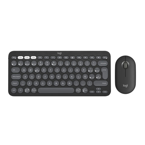 Keyboard and Mouse Logitech Pebble 2 Combo Graphite Spanish Qwerty Keyboard and Mouse Logitech Pebble 2 Combo Graphite Spanish Qwerty