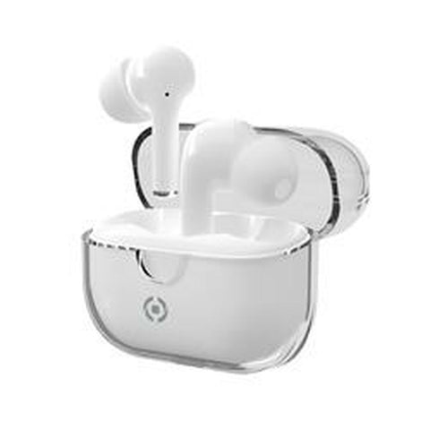 Headphones with Microphone Celly CLEARWH White Headphones with Microphone Celly CLEARWH White