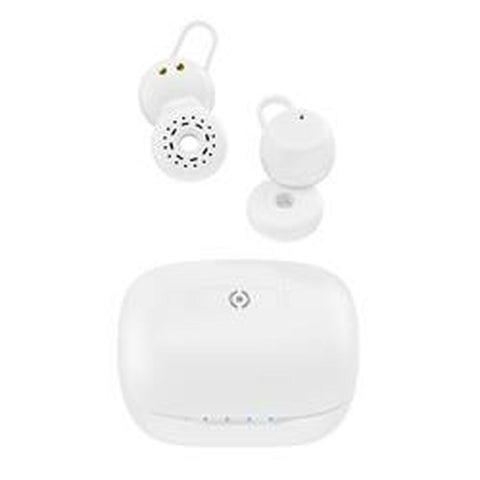 Headphones with Microphone Celly AMBIENTALWH White Headphones with Microphone Celly AMBIENTALWH White