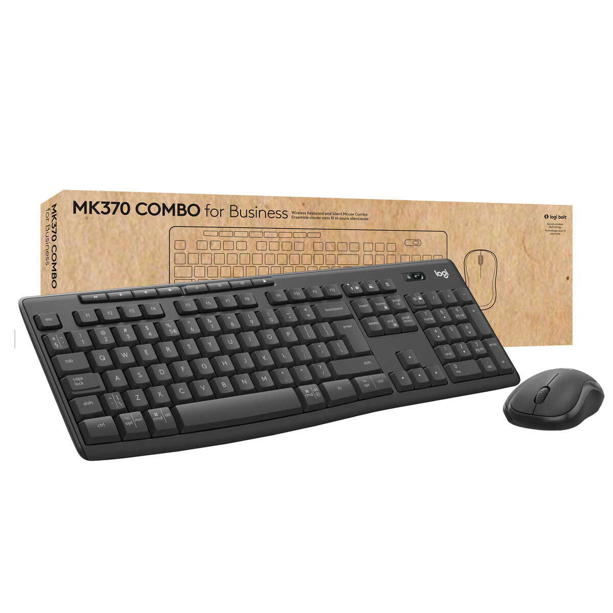 Keyboard and Mouse Logitech MK370 Graphite German QWERTZ Keyboard and Mouse Logitech MK370 Graphite German QWERTZ