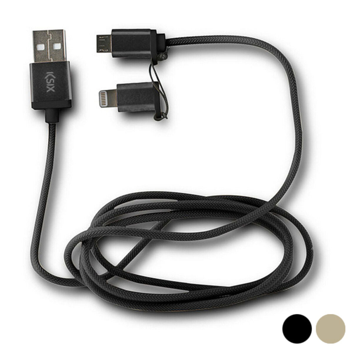 USB Cable to Micro USB and Lightning KSIX USB Cable to Micro USB and Lightning KSIX