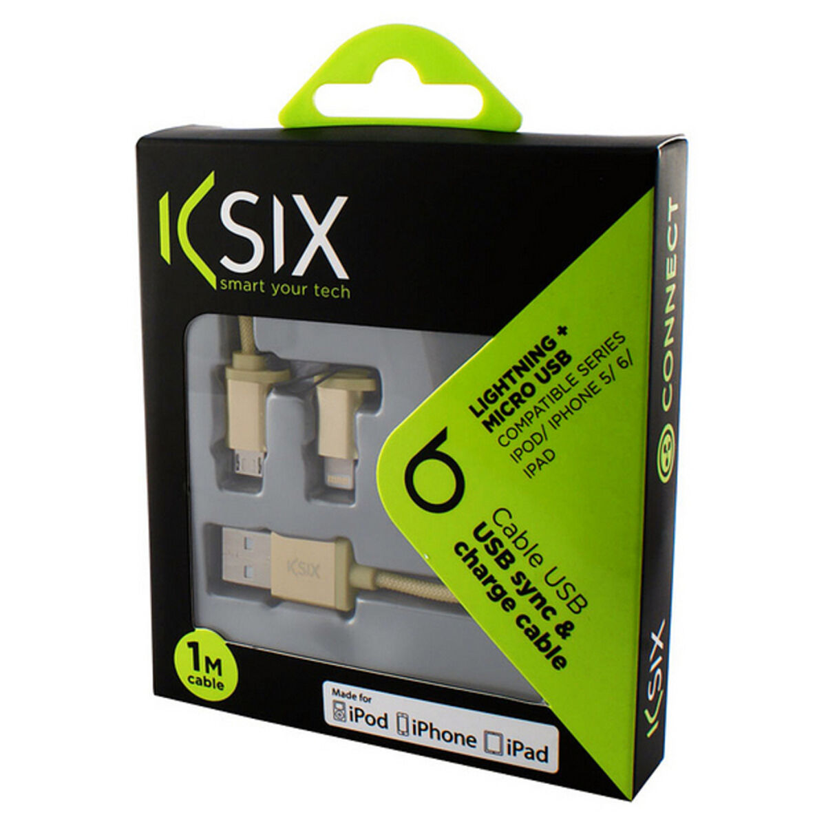 USB Cable to Micro USB and Lightning KSIX USB Cable to Micro USB and Lightning KSIX